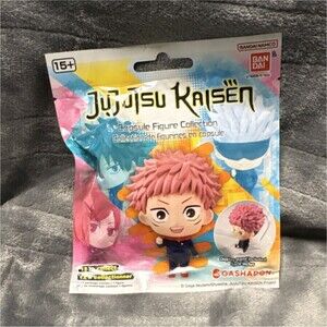 Bandai Jujutsu Kaisen Gashapon Capsule Figure Yuji/Gojo w/ Die-Cut Stand